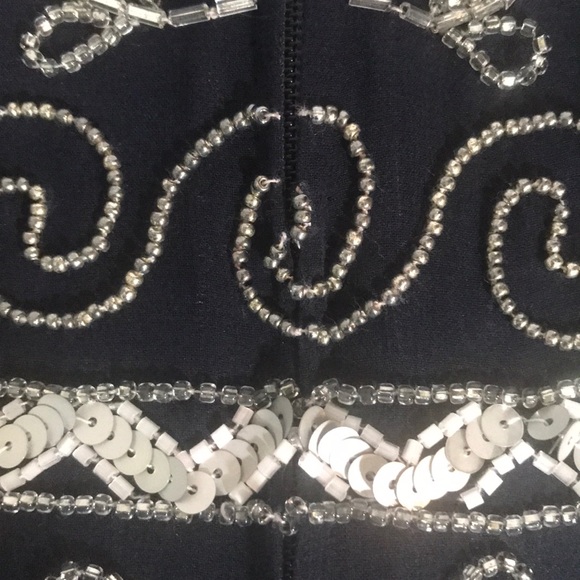 “A. J. BARI” Beaded, Sequined and Silk Ladies Top - Picture 14 of 15